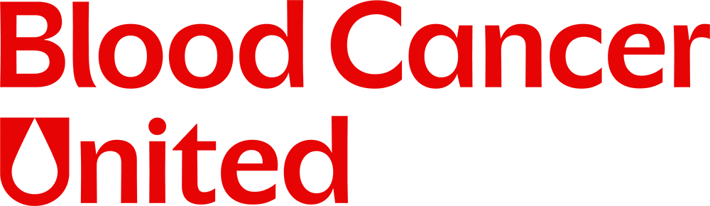 Blood Cancer United logo in red text