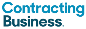 Contracting Business logo in blue and teal