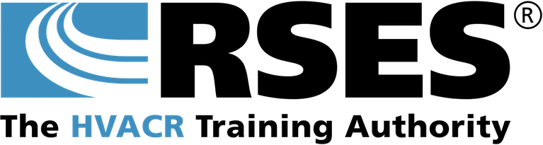 RSES HVACR training authority logo with blue swoosh icon