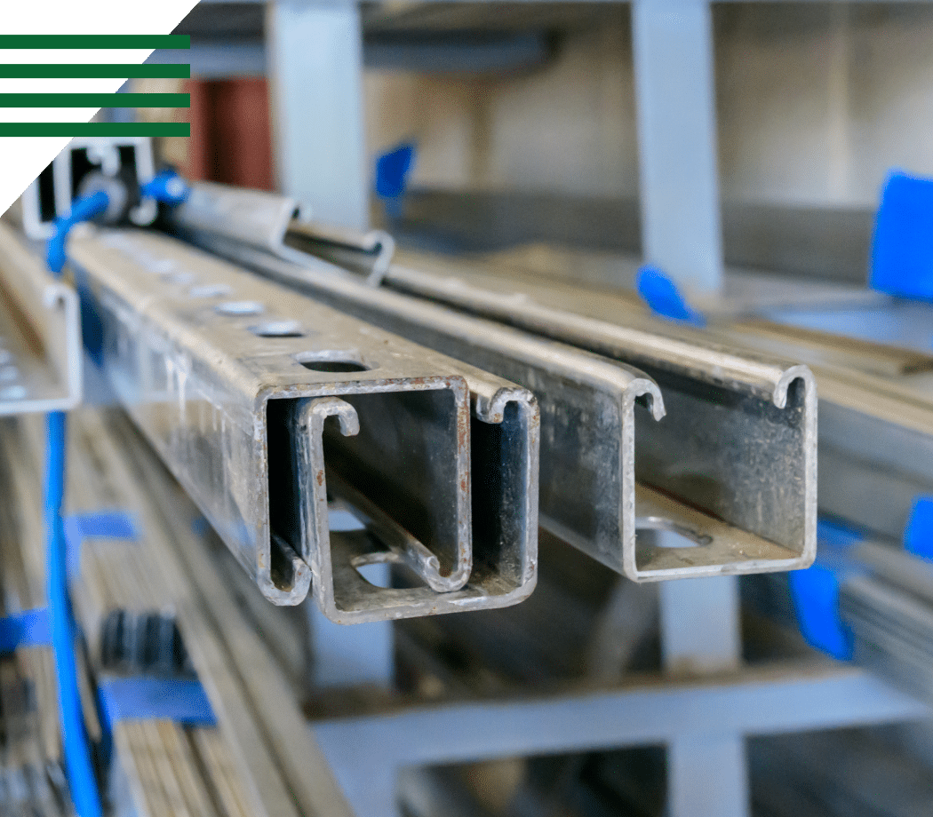 Metal channel framing materials for HVAC ductwork installation