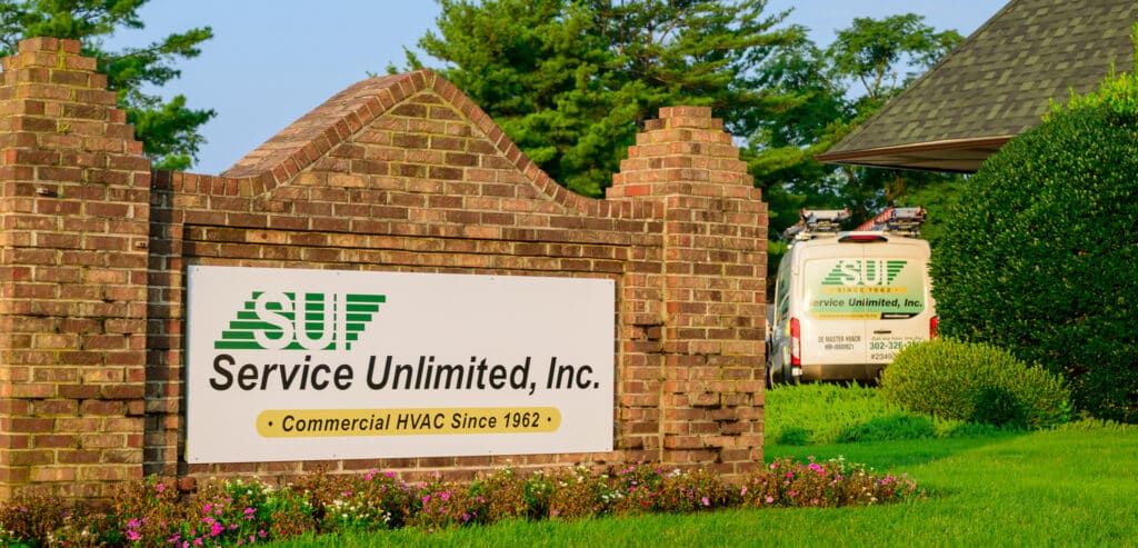 Service Unlimited, Inc. commercial HVAC business sign in Delaware