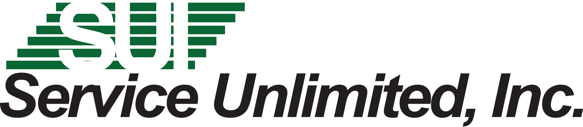 Service Unlimited Inc logo with green geometric design