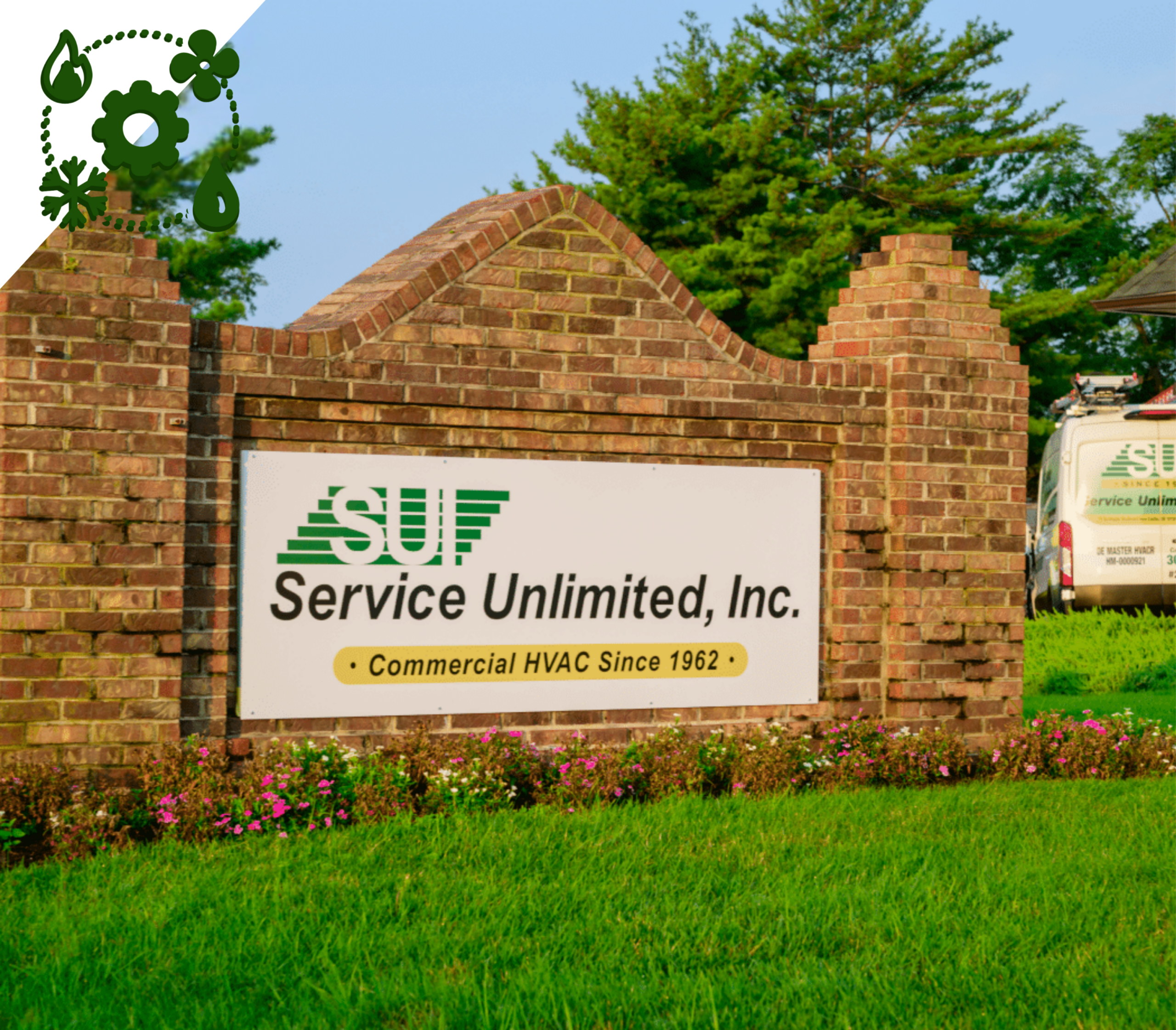 Photo of a sign for Service Unlimited, Inc.